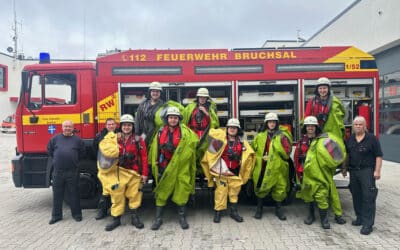 Acht neue CSA Träger in der Feuerwehr Bruchsal